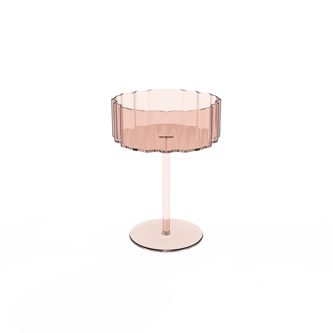 Coral Crest Cocktail Glass