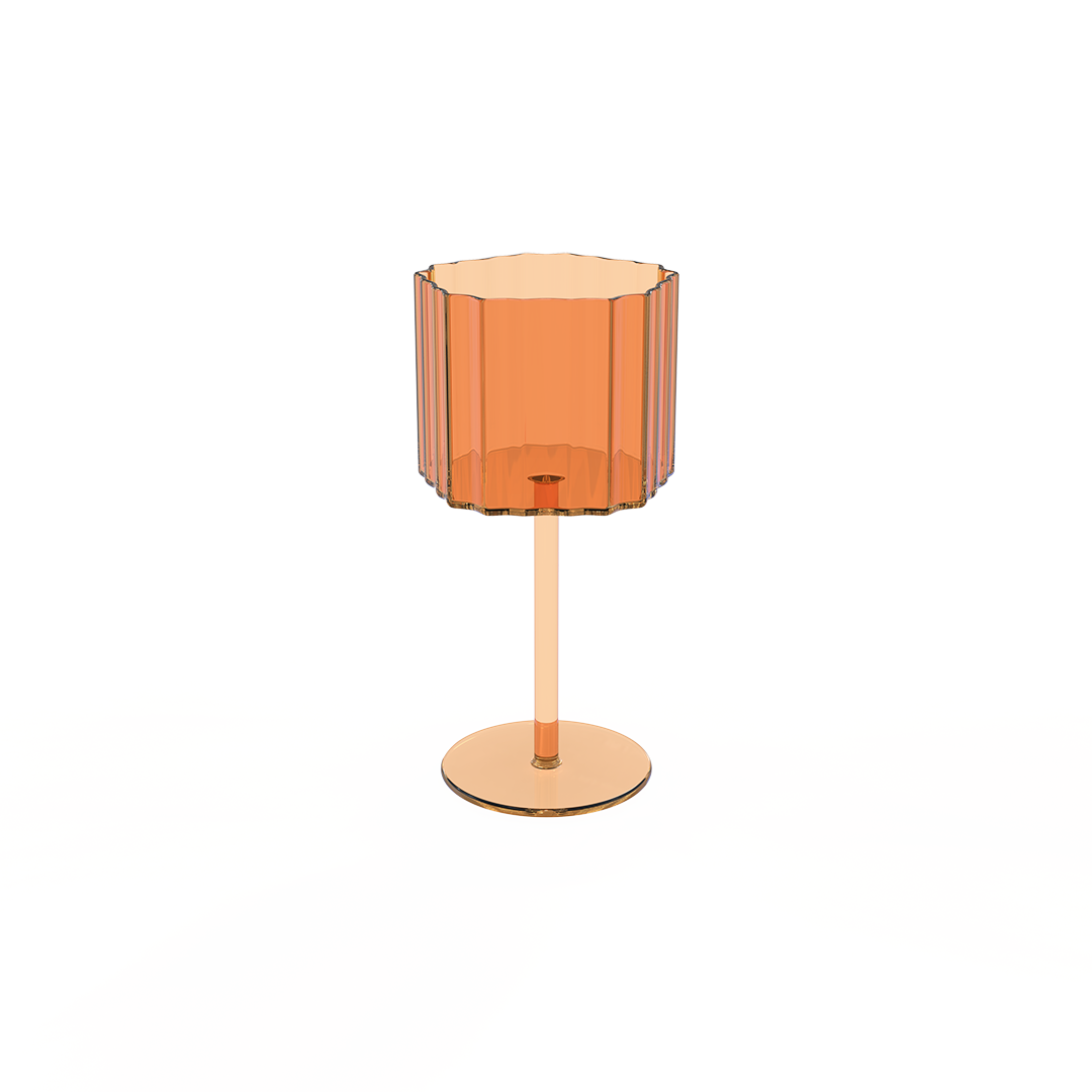 Coral Prism Wine Glass