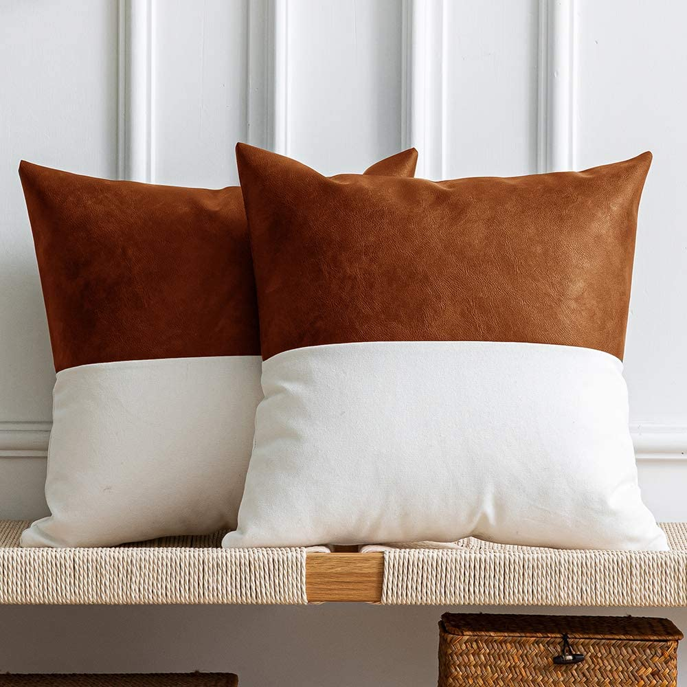 Leather Throw Pillow Covers